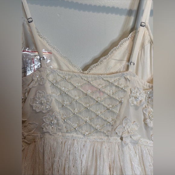 Free People Fairydust Lace Pearl Embellished Ethereal Maxi Dress 0 -  joarbit.com